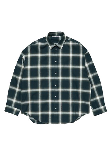 camicia button-up uomo navy ACNE STUDIOS | BB0632AV7